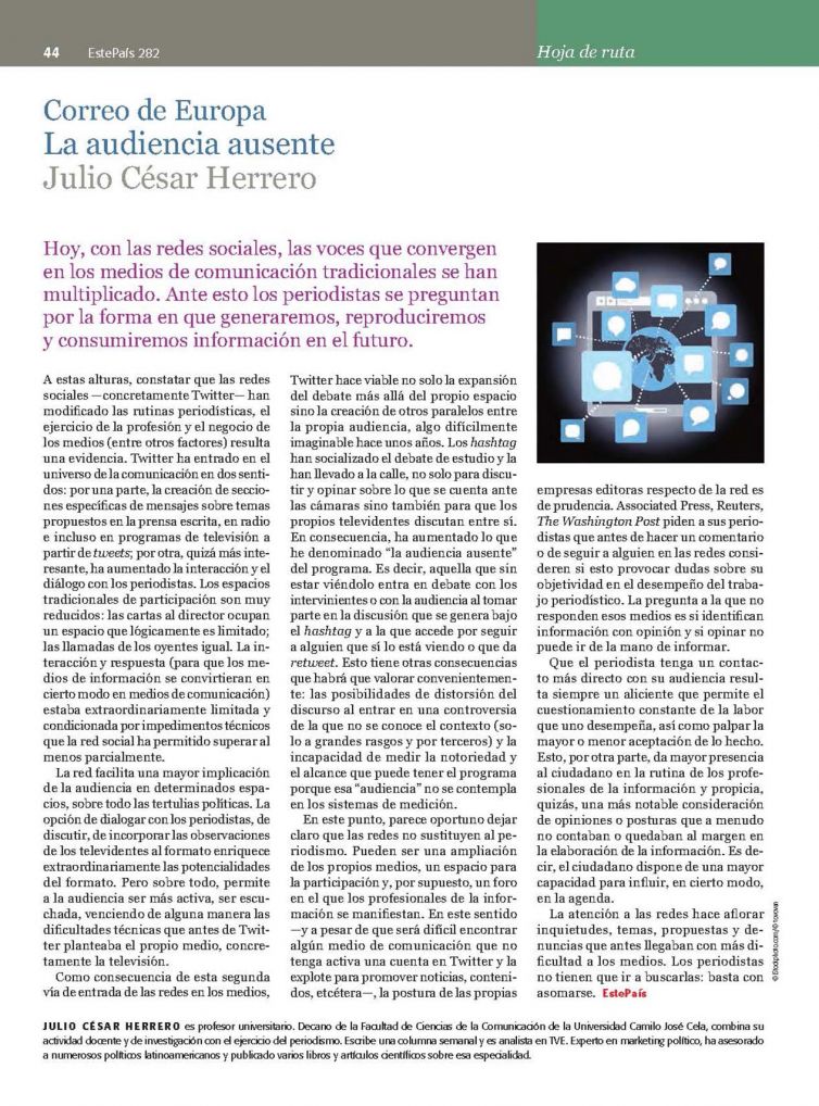 Julio César Herrero_ Artículos Sobre Comunicación