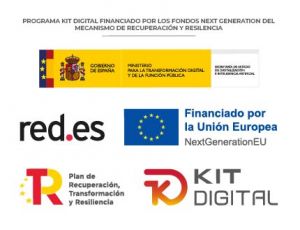 Programa Kit Digital financiado por los fondos Next Generation del mecanismo de recuperación y resilencia.